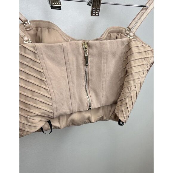 Marciano Womens Brown Tube Corset Sleeveless Crop Top Women - Picture 2 of 4